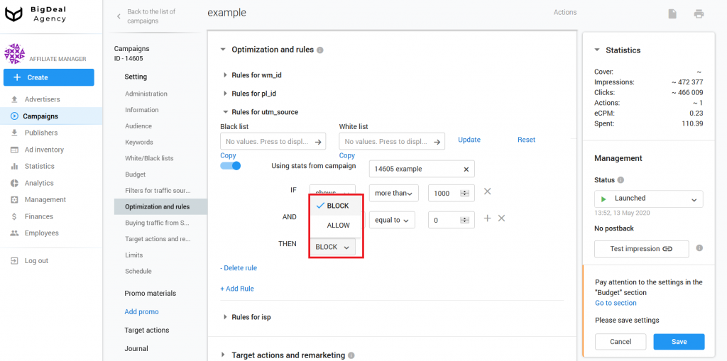 How to set up Automated Rules in Campaign