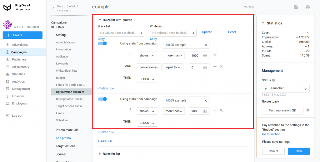 How to set up Automated Rules in Campaign