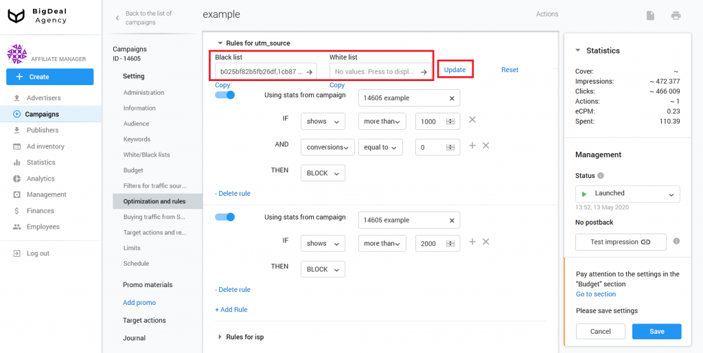 How to set up Automated Rules in Campaign