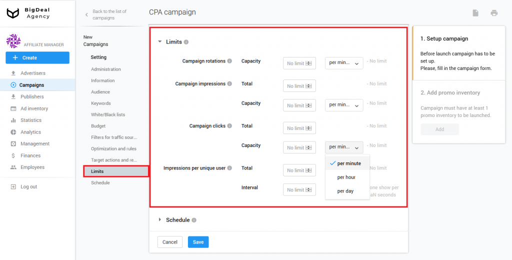 Creation of CPA Campaign