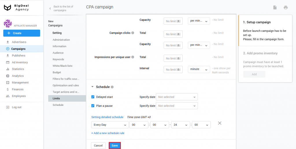 Creation of CPA Campaign