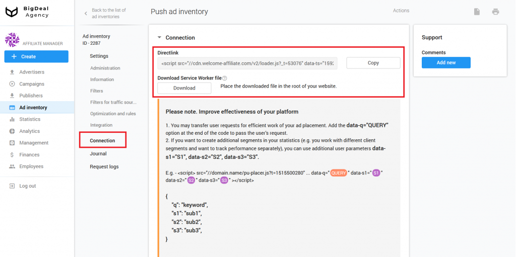 Push Subscriber Script Creation and Integration Guide for Publishers