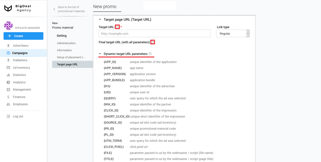 How to set up Push Promo Material