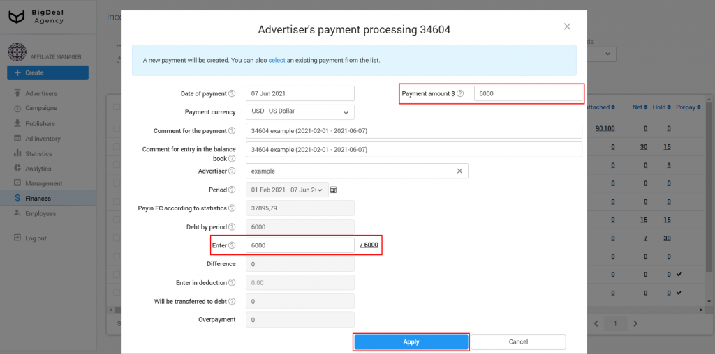 Confirmation of Payments by Advertisers and Publishers