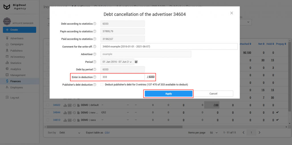 Confirmation of Payments by Advertisers and Publishers