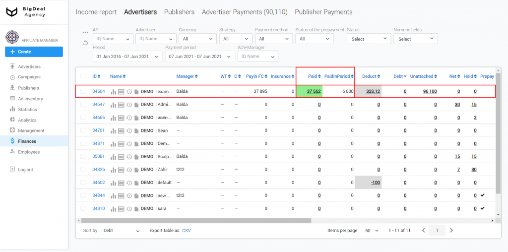 Confirmation of Payments by Advertisers and Publishers