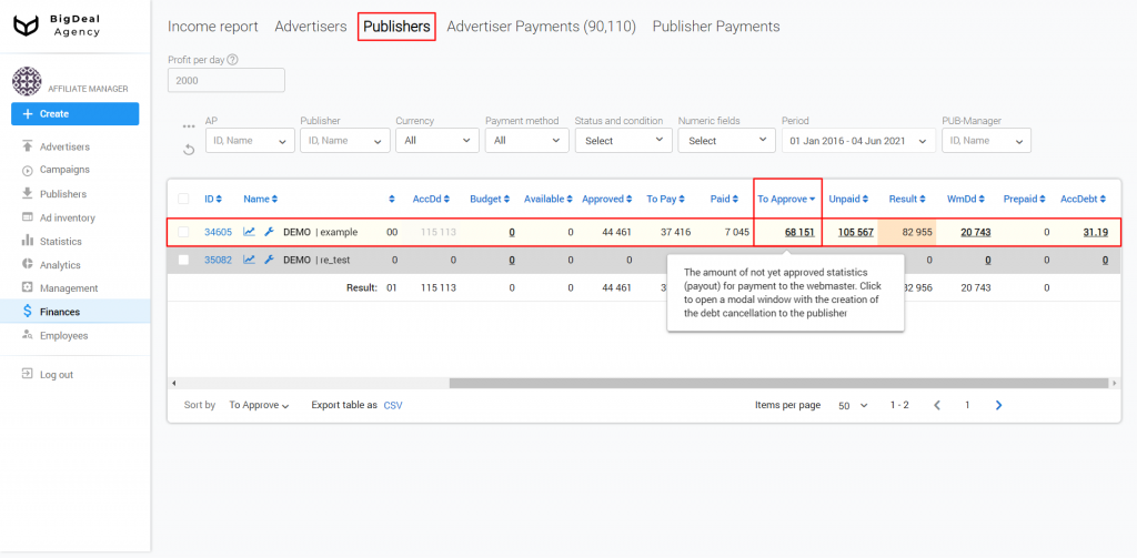 Confirmation of Payments by Advertisers and Publishers