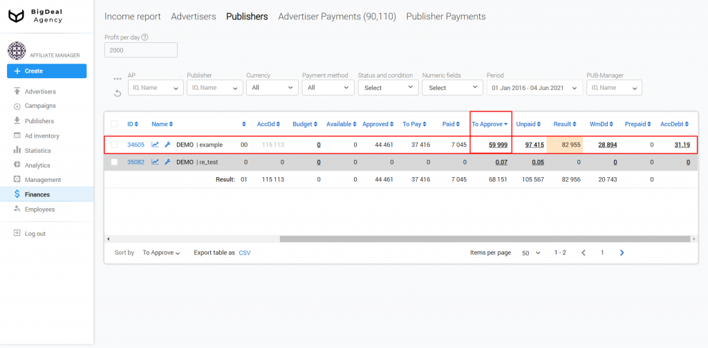 Confirmation of Payments by Advertisers and Publishers